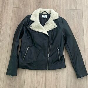 Old Navy pleather bomber jacket, size XS, NWT